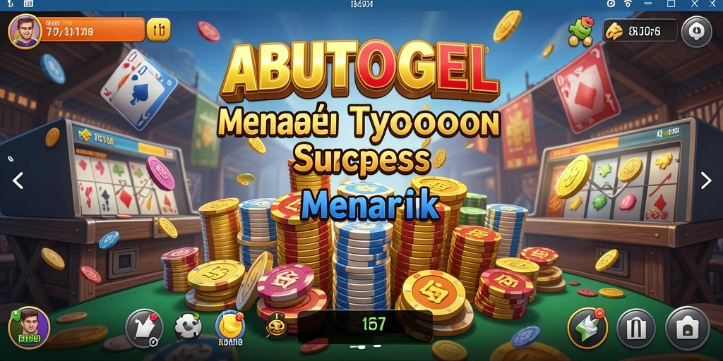 Tampilan gameplay menarik ABUTOGEL dengan fitur Tycoon yang mendebarkan.