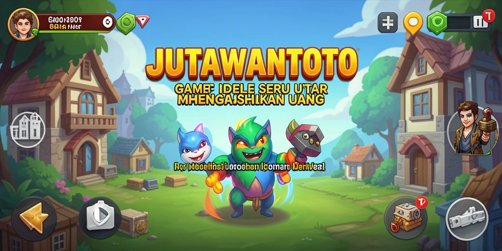 Tampilan gameplay JUTAWANTOTO yang menampilkan pengumpulan koin otomatis.