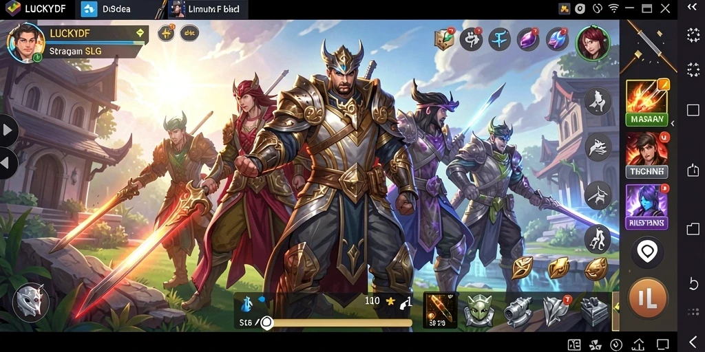 Screenshot gameplay LUCKYDF menampilkan aksi strategi yang mendebarkan.
