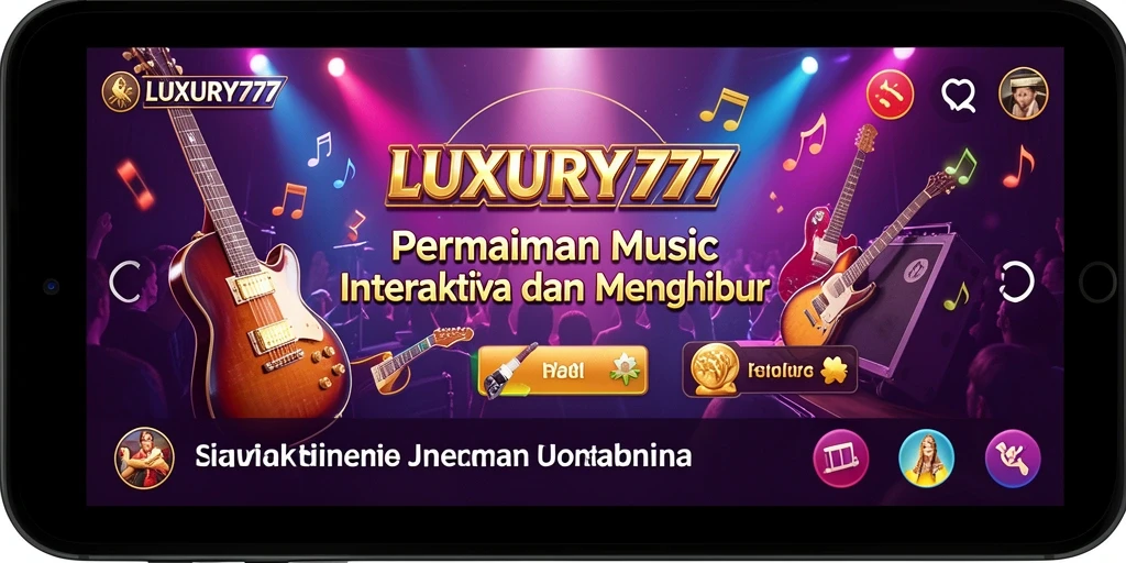 Tampilan permainan interaktif LUXURY777 saat bermain musik.
