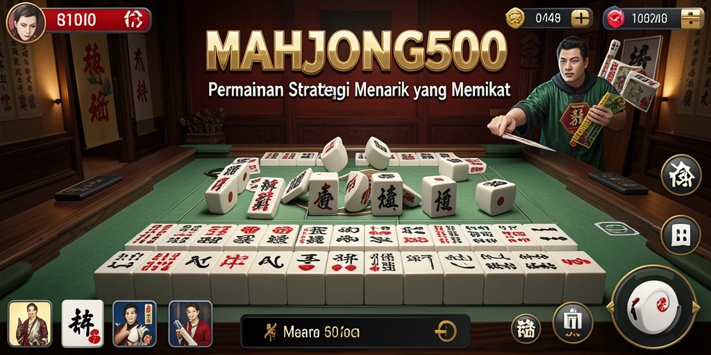 Screenshot gameplay menarik dari MAHJONG500 yang menampilkan tantangan strategis.