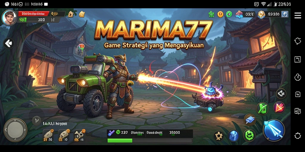 Tampilan gameplay menarik dari MARIMA77 yang penuh strategi.