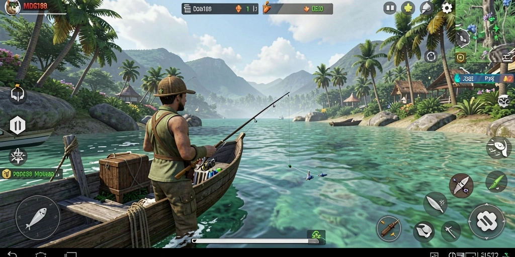 Screenshot MDG188 menunjukkan aksi memancing yang menegangkan dengan grafis menawan.