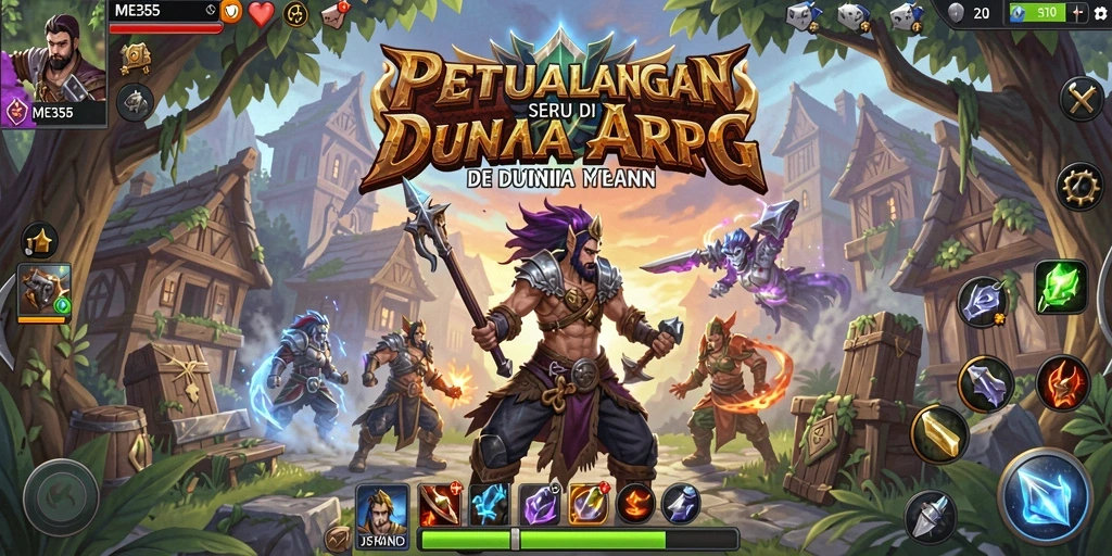 Tampilan gameplay seru dan menantang dari ME355 saat bertarung di dunia ARPG.