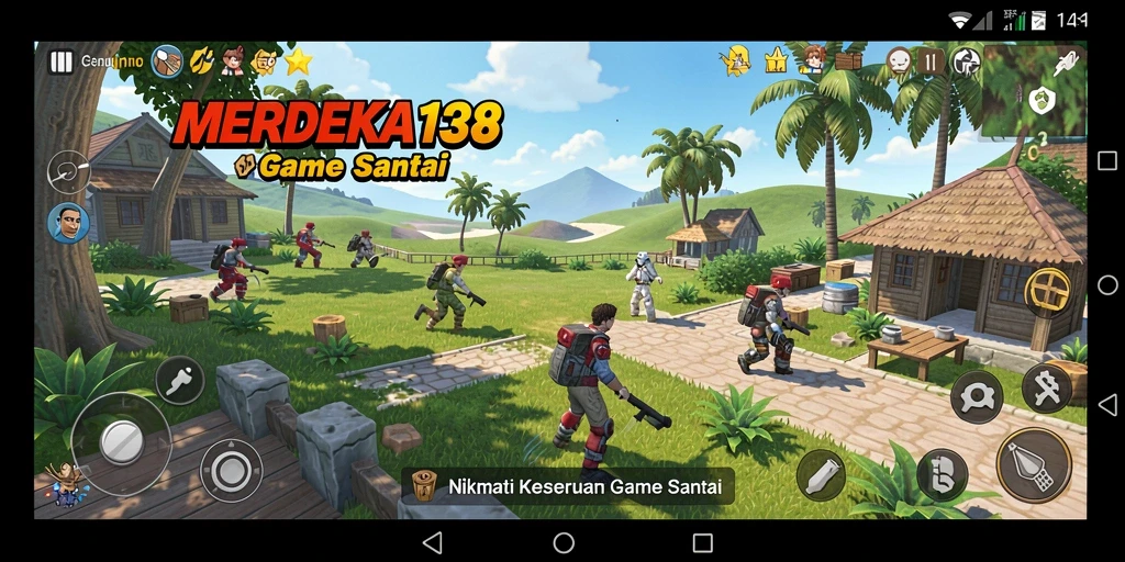 Tampilan gameplay MERDEKA138 yang menarik dan penuh warna.