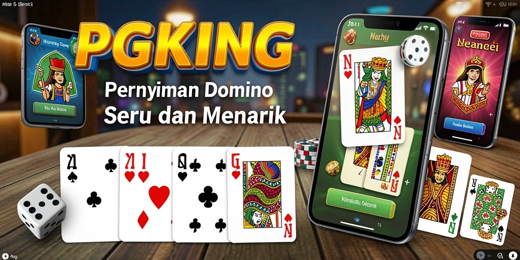 Screenshot PGKING menampilkan gameplay Domino yang seru dan interaktif.