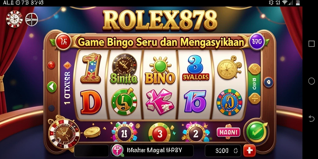 Tampilan menarik dari gameplay Bingo di ROLEX878.
