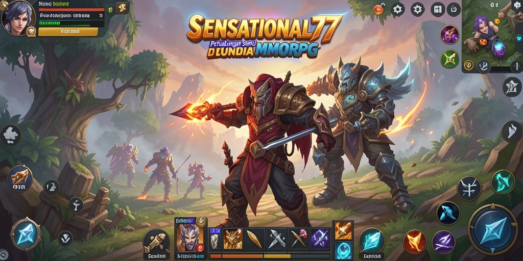 Screenshot gameplay dari <strong>SENSATIONAL77</strong> menunjukkan serunya pertempuran dan petualangan yang mendebarkan.