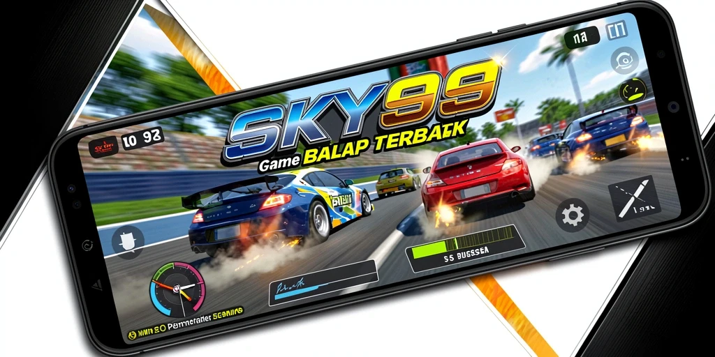 Tangkapan layar <strong>SKY99</strong> menunjukkan aksi balap yang mendebarkan di trek yang menantang.