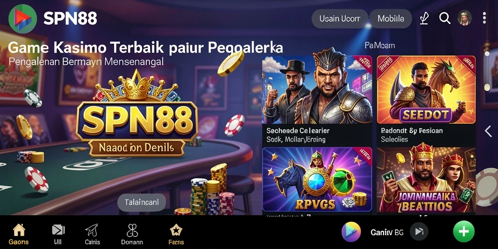Screenshot gameplay SPN88 dengan tampilan kasino yang menarik.