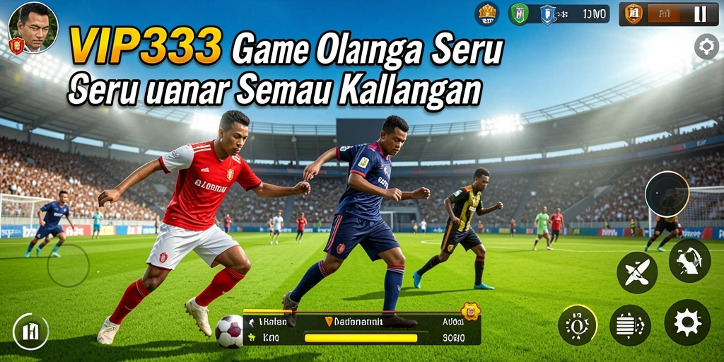 Tampilan gameplay menegangkan dalam permainan olahraga VIP333.